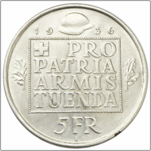 1936 - 5 francs, comm. (argent) TTB