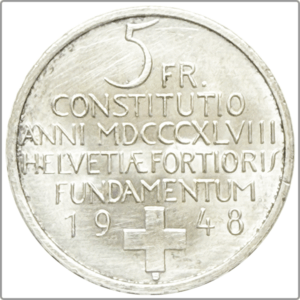 1948 - 5 francs, comm. (argent) SUP