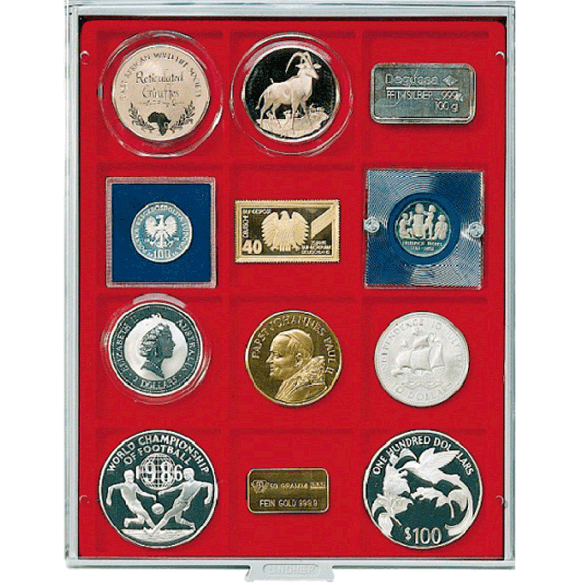 Box monnaies STANDARD alvéoles carrés Nº Réf. 2112