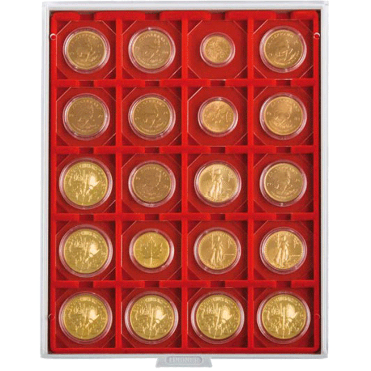 Box monnaies STANDARD alvéoles carrés Nº Réf. 2122