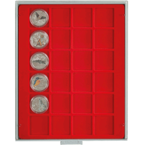 Box pour monnaies avec alvéoles carrés