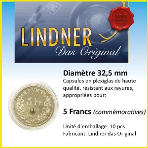Capsules monnaies Ø intérieur 32,5 mm, paquet de 10