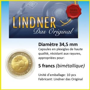 Capsules monnaies Ø intérieur 34 mm, paquet de 10