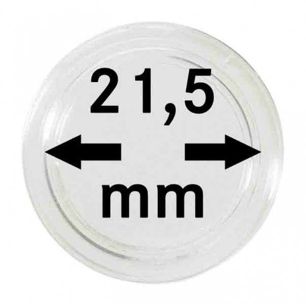 Capsules monnaies Ø intérieur 21,5 mm, paquet de 10