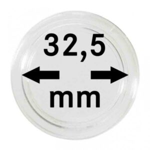 Capsules monnaies Ø intérieur 32,5 mm, paquet de 10, par ex. pour monnaies Allemagne 20 Euro-/10 Euro Argent