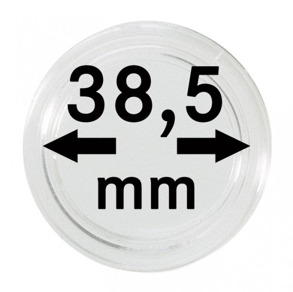 Capsules monnaies Ø intérieur 38,5 mm, paquet de 10