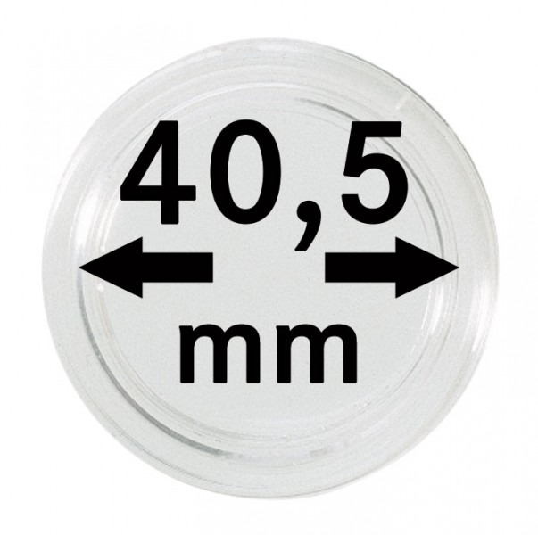 Capsules monnaies Ø intérieur 40,5 mm, paquet de 10