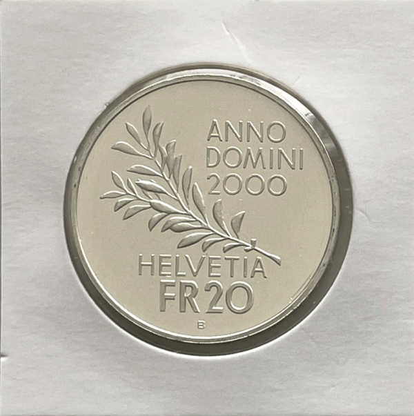 20 Francs comm. 2000 (unz) Pax in Terra – Numisworld – SHOP Numismatique