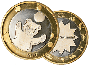 Médailles Swissmint de jeux de monnaies