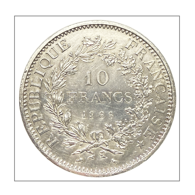 France, 10 francs 1966 Hercule, en argent