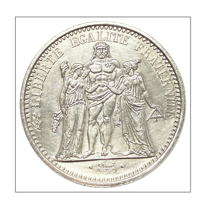 France, 10 francs 1966 Hercule, en argent – Image 2