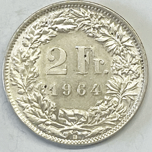 CH-2.00 Francs-1964 (ss+)