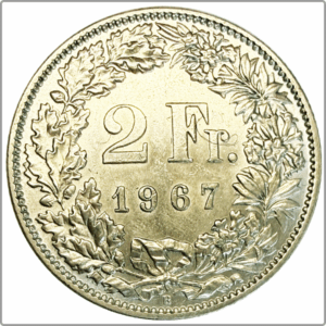 CH-2.00 Francs-1967 (ss+)