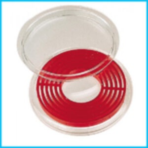 LINDNER Capsules-box monnaies avec Inlett rouge vif Ø 16 à 39 mm – petit modèle - Paquet de 10