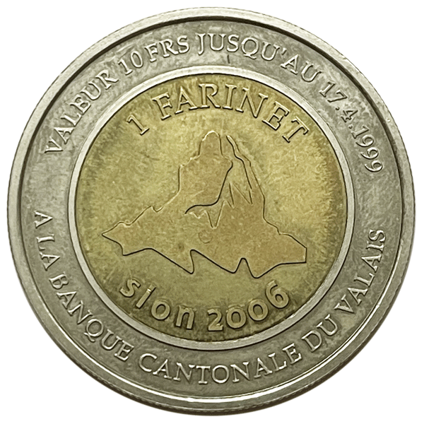 Valais 1 Farinet Sion 2006 - 10 Francs Valais – Image 2