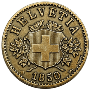 Médaille 20 Centimes comm. Farinet couleur Dorée
