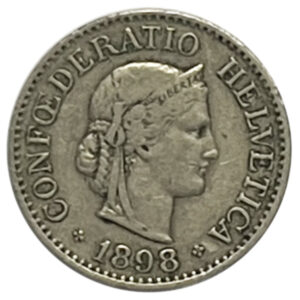 CH- 0,10 centimes, 1898, (vf)