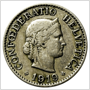 CH- 0,10 centimes, 1919