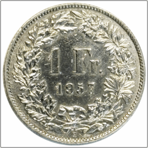 CH-1.00 Francs-1957 (s+)