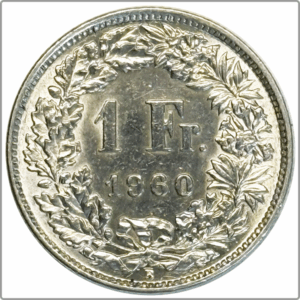 CH-1.00 Francs-1960 (ss+)