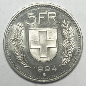 CH-5.00 Francs -1994 (vorz)