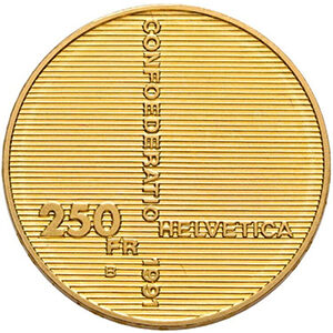 250, 100, 50, 5 francs (or) Millésimes de 1948 jusqu'à présent