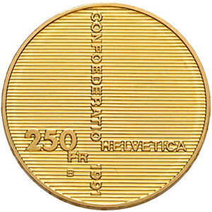 250, 100, 50, 5 francs (or)