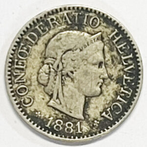 CH- 0,10 centimes, 1881, (s)