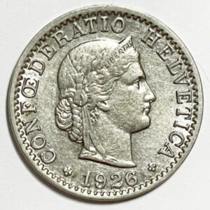 CH-20 centimes, 1926, (ss)