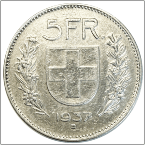 CH-5.00 Francs -1937 (ss)