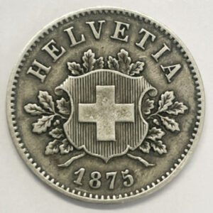 CH- 0,10 centimes, 1875, (ss+)
