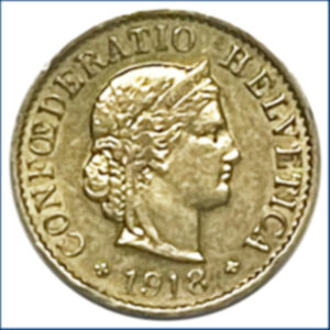 CH- 0,05 centimes, 1918, (ss)