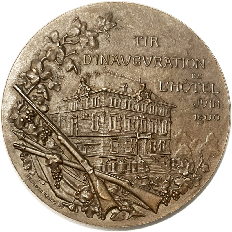 SUISSE, Genève, Tir d'inauguration de l'hôtel, 1900 / R.