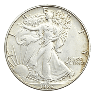 USA  1 oz American Eagle, 1 dollar argent 1986