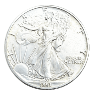 USA  1 oz American Eagle, 1 dollar argent 1991
