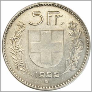 CH-5.00 Francs -1922 (ss)