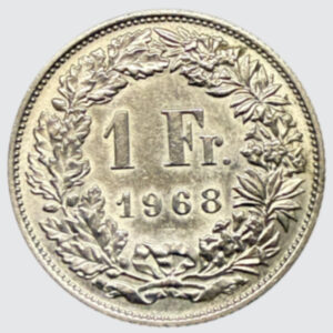 CH-1.00 Francs-1968 (ss+)