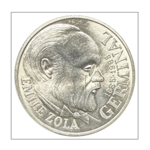 France, 100 Francs 1985 Émile Zola (vz) en argent