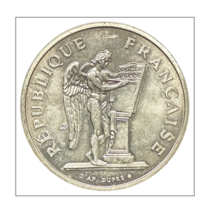 France, 100 Francs 1989 Droits de l'homme (vz) en argent
