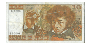 FRANCE 10 Francs 1974 ''Berlioz" (Série G. 50)