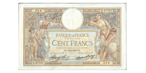 FRANCE 100 Francs 1935 Billet, ''Luc Olivier Merson'' (Série 224)