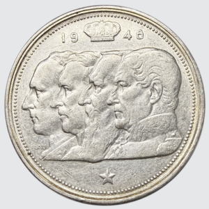 Belgique – 100 Francs 1948 - bustes des quatre rois de Belgique, légende flamande