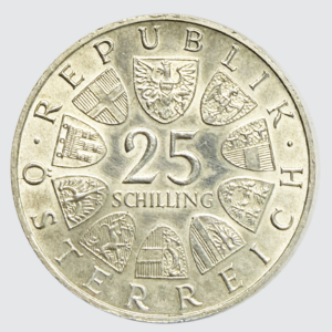 AUTRICHE 25 Schilling 1966, argent
