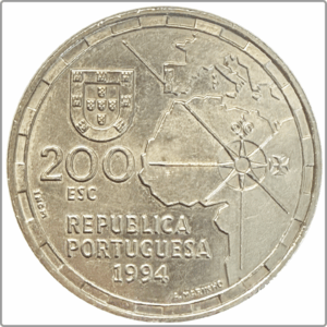 PORTUGAL - 200 Escudos la partition du Monde en 1494 1994