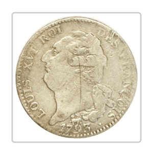 France, Louis XVI, Écu (6 Livres) 1793 / AN 5