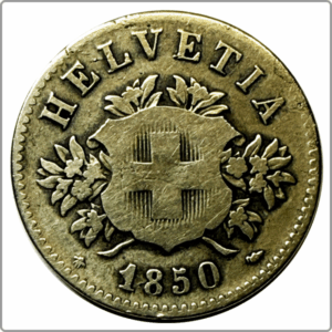 CH-20 centimes, 1850 BB, (ss)
