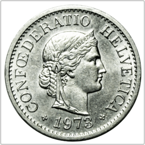 CH- 0,10 centimes, 1973, (vz)