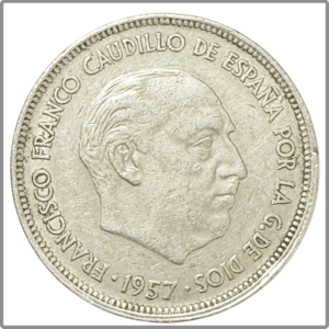 ESPAGNE - 25 Pesetas Francisco Franco, 1957(58)