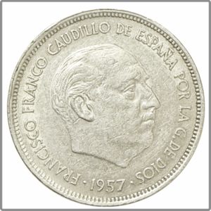 ESPAGNE - 25 Pesetas Francisco Franco, 1957(66)