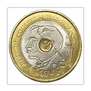 France, 20 francs Pierre de Coubertin 1994